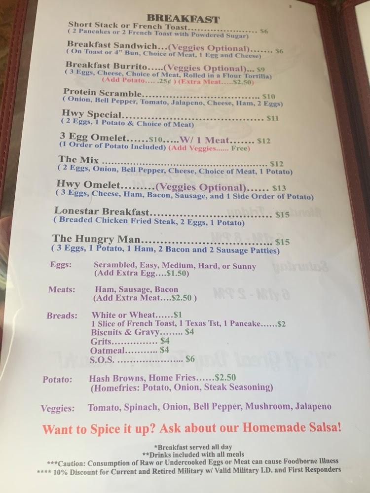 Iowa Park Hwy Grill Menu image 3