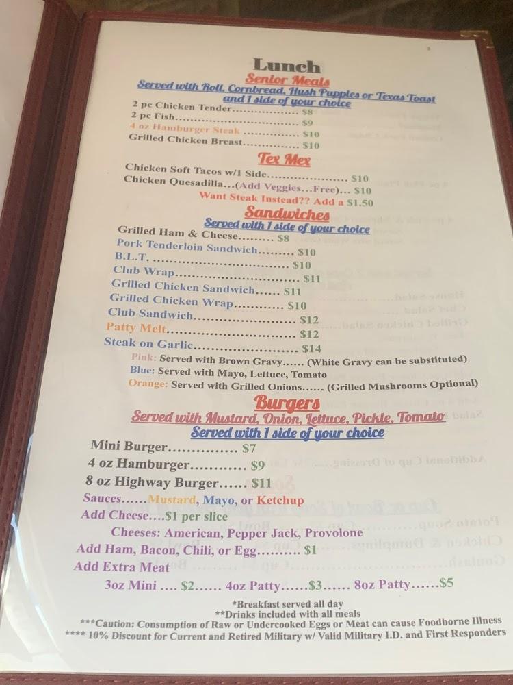 Iowa Park Hwy Grill Menu image 4
